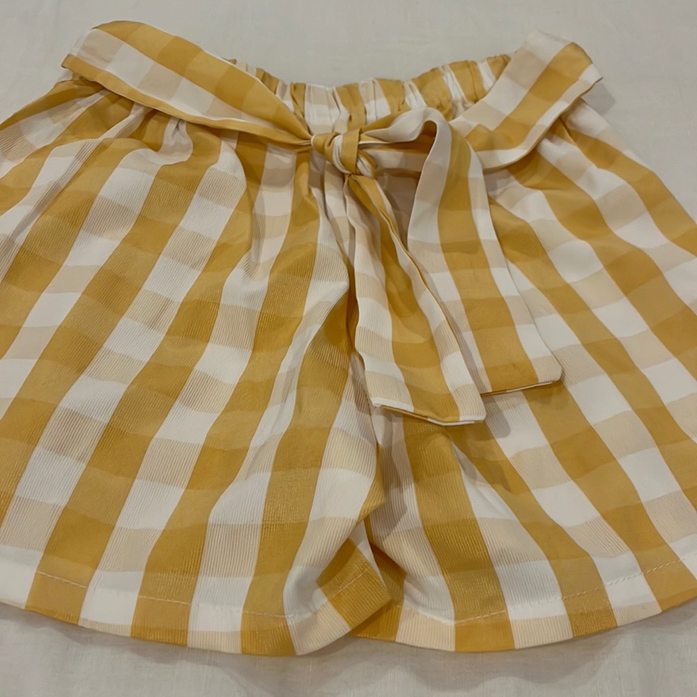Yellow and white shorts